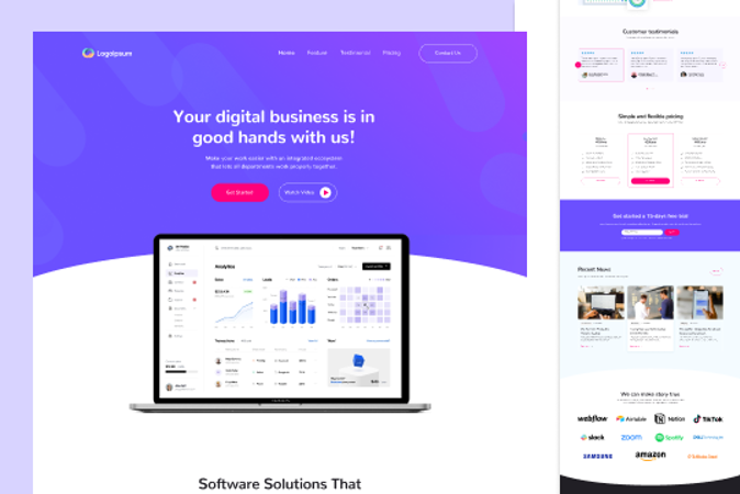 Saas Free Landing Page Webflow Saas Free Landing Page Webflow